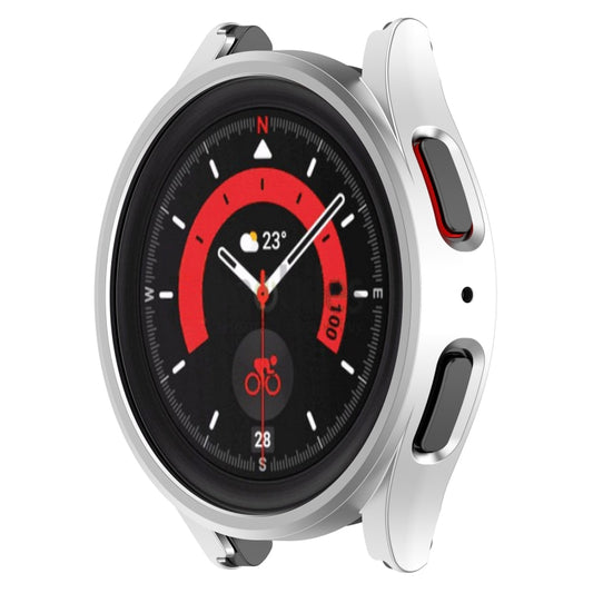 For Samsung Galaxy Watch5 Pro 45mm Half Coverage Hollowed PC Protective Case(Silver) - Watch Cases by buy2fix | Online Shopping UK | buy2fix