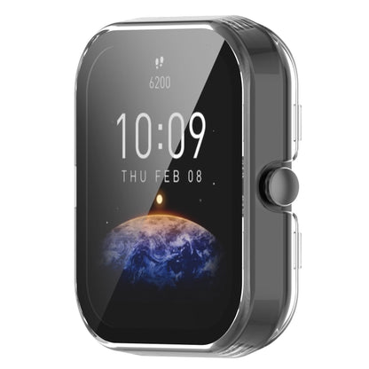 For Amazfit Bip3 / Bip3 Pro PC+ Toughened Film Fully Enclosed Protective Watch Case(Transparent White) - Watch Cases by buy2fix | Online Shopping UK | buy2fix