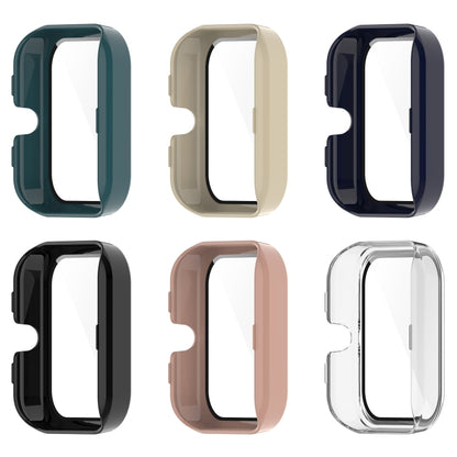 For Amazfit Bip3 / Bip3 Pro PC+ Toughened Film Fully Enclosed Protective Watch Case(Transparent White) - Watch Cases by buy2fix | Online Shopping UK | buy2fix