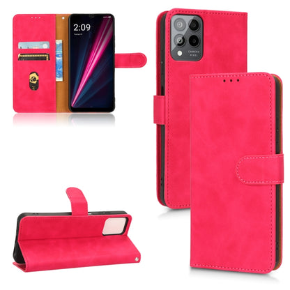 For T-Mobile Revvl 6 Pro 5G Skin Feel Magnetic Flip Leather Phone Case(Rose Red) - More Brand by buy2fix | Online Shopping UK | buy2fix