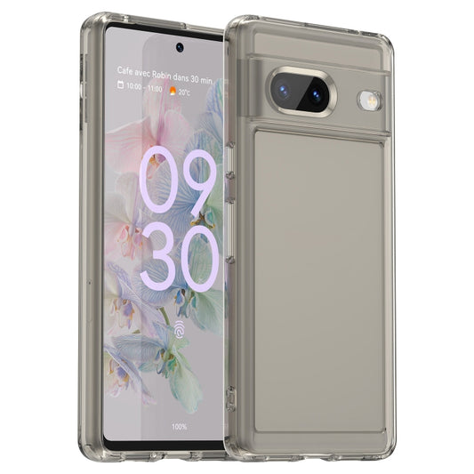 For Google Pixel 7 Candy Series TPU Phone Case(Transparent Grey) - Google Cases by buy2fix | Online Shopping UK | buy2fix