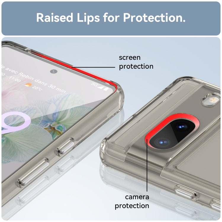 For Google Pixel 7 Candy Series TPU Phone Case(Transparent Grey) - Google Cases by buy2fix | Online Shopping UK | buy2fix