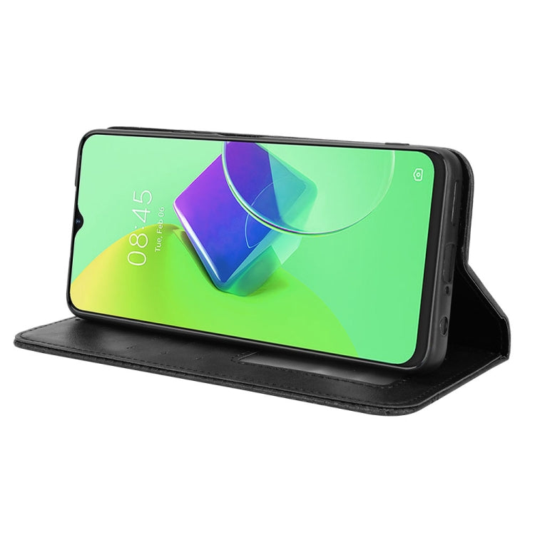 For Tecno Spark 9 Pro Magnetic Buckle Retro Texture Leather Phone Case(Black) by buy2fix