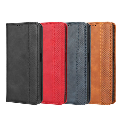 For Huawei nova Y90 Magnetic Buckle Retro Texture Leather Phone Case(Black) - Huawei Cases by buy2fix | Online Shopping UK | buy2fix