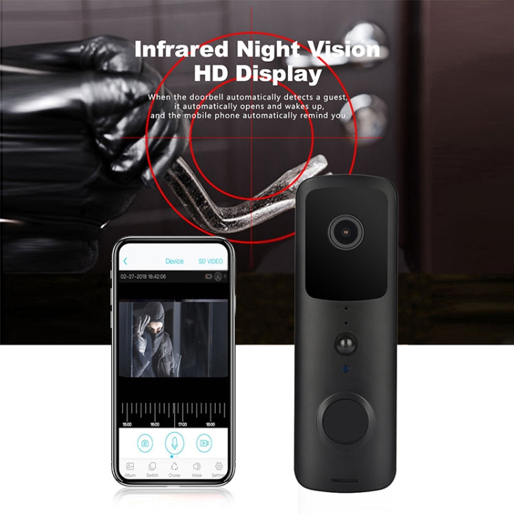 T30 Tuya Smart WIFI Video Doorbell Support Two-way Intercom & Night Vision(Black) - Video DoorBell by buy2fix | Online Shopping UK | buy2fix
