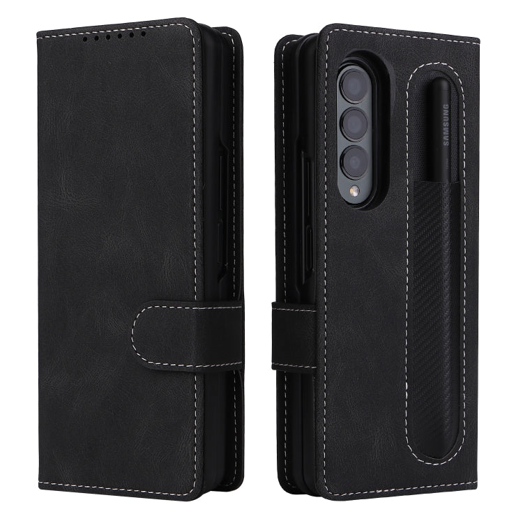For Samsung Galaxy Z Fold4 5G Detachable Leather Folding Phone Case(Black) - Galaxy Z Fold4 5G Cases by buy2fix | Online Shopping UK | buy2fix