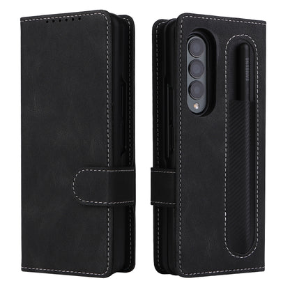 For Samsung Galaxy Z Fold4 5G Detachable Leather Folding Phone Case(Black) - Galaxy Z Fold4 5G Cases by buy2fix | Online Shopping UK | buy2fix