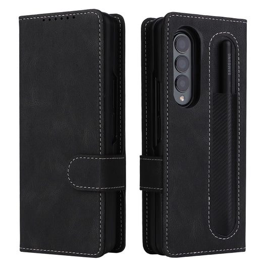 For Samsung Galaxy Z Fold4 5G Detachable Leather Folding Phone Case(Black) - Galaxy Z Fold4 5G Cases by buy2fix | Online Shopping UK | buy2fix