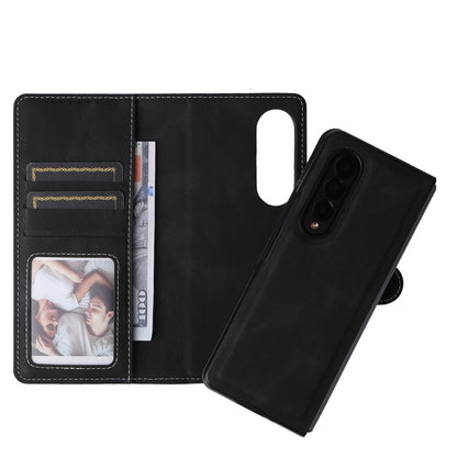 For Samsung Galaxy Z Fold4 5G Detachable Leather Folding Phone Case(Black) - Galaxy Z Fold4 5G Cases by buy2fix | Online Shopping UK | buy2fix