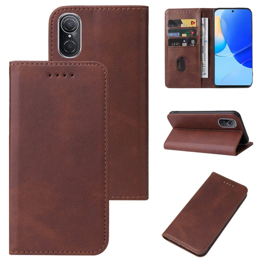 For Huawei Nova 9 SE Magnetic Closure Leather Phone Case(Brown) - Huawei Cases by buy2fix | Online Shopping UK | buy2fix