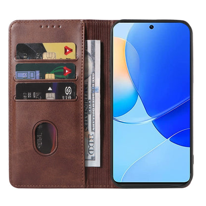 For Huawei Nova 9 SE Magnetic Closure Leather Phone Case(Brown) - Huawei Cases by buy2fix | Online Shopping UK | buy2fix