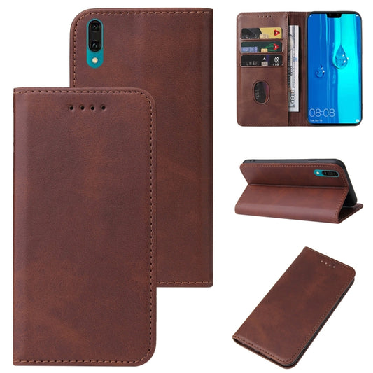 For Huawei P Smart Z Magnetic Closure Leather Phone Case(Brown) - Huawei Cases by buy2fix | Online Shopping UK | buy2fix