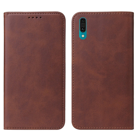 For Huawei P Smart Z Magnetic Closure Leather Phone Case(Brown) - Huawei Cases by buy2fix | Online Shopping UK | buy2fix