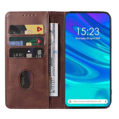For Huawei P Smart Z Magnetic Closure Leather Phone Case(Brown) by buy2fix