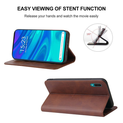 For Huawei P Smart Z Magnetic Closure Leather Phone Case(Brown) by buy2fix