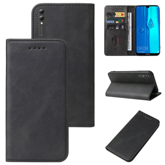 For Huawei Y Max Magnetic Closure Leather Phone Case(Black) - Huawei Cases by buy2fix | Online Shopping UK | buy2fix