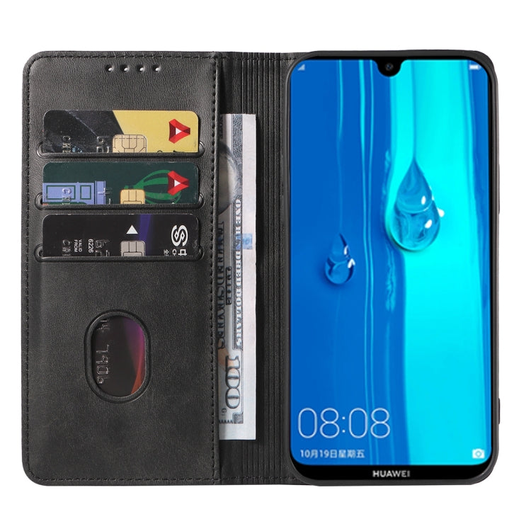 For Huawei Y Max Magnetic Closure Leather Phone Case(Black) - Huawei Cases by buy2fix | Online Shopping UK | buy2fix