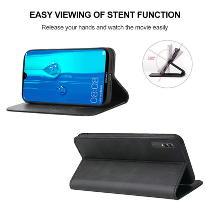 For Huawei Y Max Magnetic Closure Leather Phone Case(Black) - Huawei Cases by buy2fix | Online Shopping UK | buy2fix