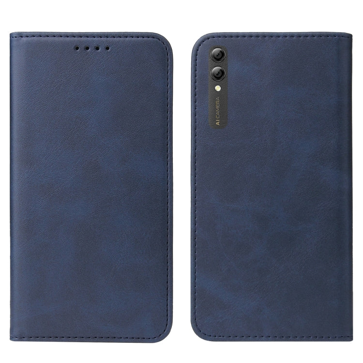 For Huawei Y Max Magnetic Closure Leather Phone Case(Blue) - Huawei Cases by buy2fix | Online Shopping UK | buy2fix
