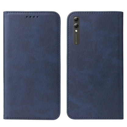 For Huawei Y Max Magnetic Closure Leather Phone Case(Blue) - Huawei Cases by buy2fix | Online Shopping UK | buy2fix