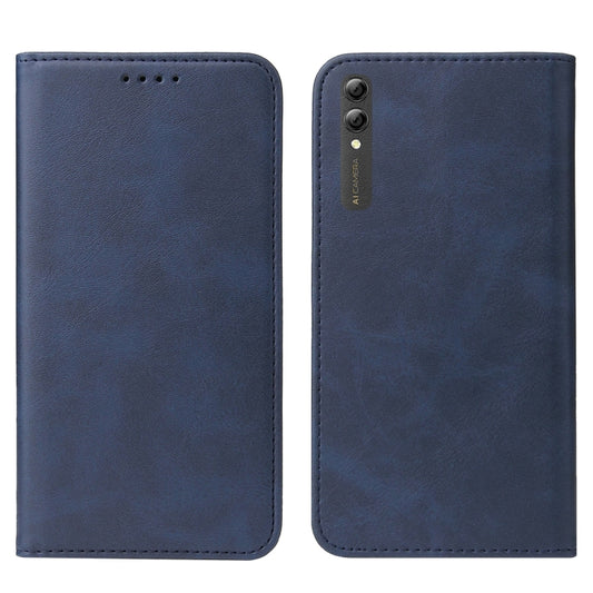 For Huawei Y Max Magnetic Closure Leather Phone Case(Blue) - Huawei Cases by buy2fix | Online Shopping UK | buy2fix