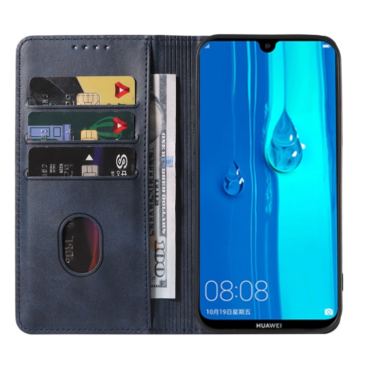 For Huawei Y Max Magnetic Closure Leather Phone Case(Blue) - Huawei Cases by buy2fix | Online Shopping UK | buy2fix