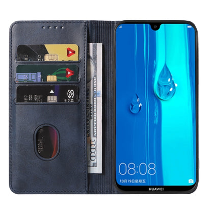 For Huawei Y Max Magnetic Closure Leather Phone Case(Blue) - Huawei Cases by buy2fix | Online Shopping UK | buy2fix