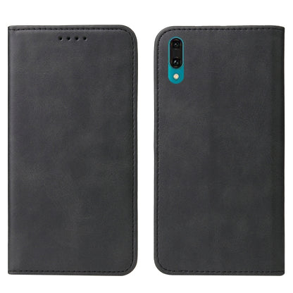 For Huawei Y7 Prime 2019 Magnetic Closure Leather Phone Case(Black) - Huawei Cases by buy2fix | Online Shopping UK | buy2fix