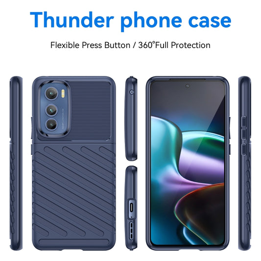 For Motorola Edge 30 Thunderbolt Shockproof TPU Protective Soft Phone Case(Blue) - Motorola Cases by buy2fix | Online Shopping UK | buy2fix