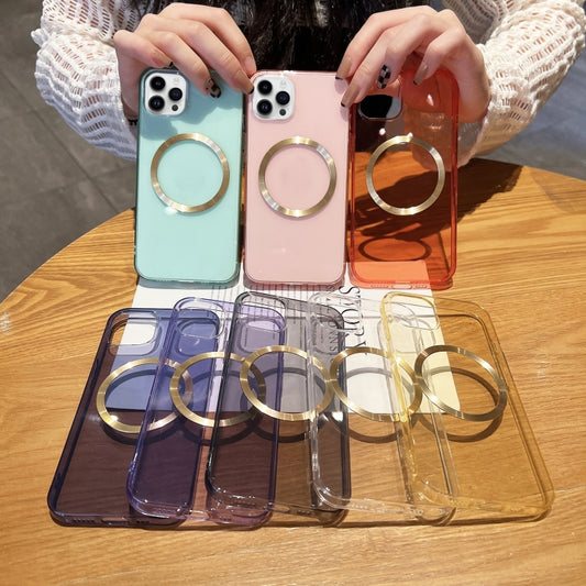 For iPhone 11 Pro Max CD Texture MagSafe TPU Phone Case (Transparent) - iPhone 11 Pro Max Cases by buy2fix | Online Shopping UK | buy2fix