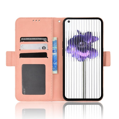 For Nothing Phone 1 Skin Feel Calf Texture Card Slots Leather Phone Case(Pink) - Nothing Cases by buy2fix | Online Shopping UK | buy2fix