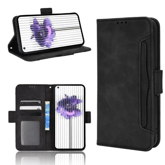 For Nothing Phone 1 Skin Feel Calf Texture Card Slots Leather Phone Case(Black)