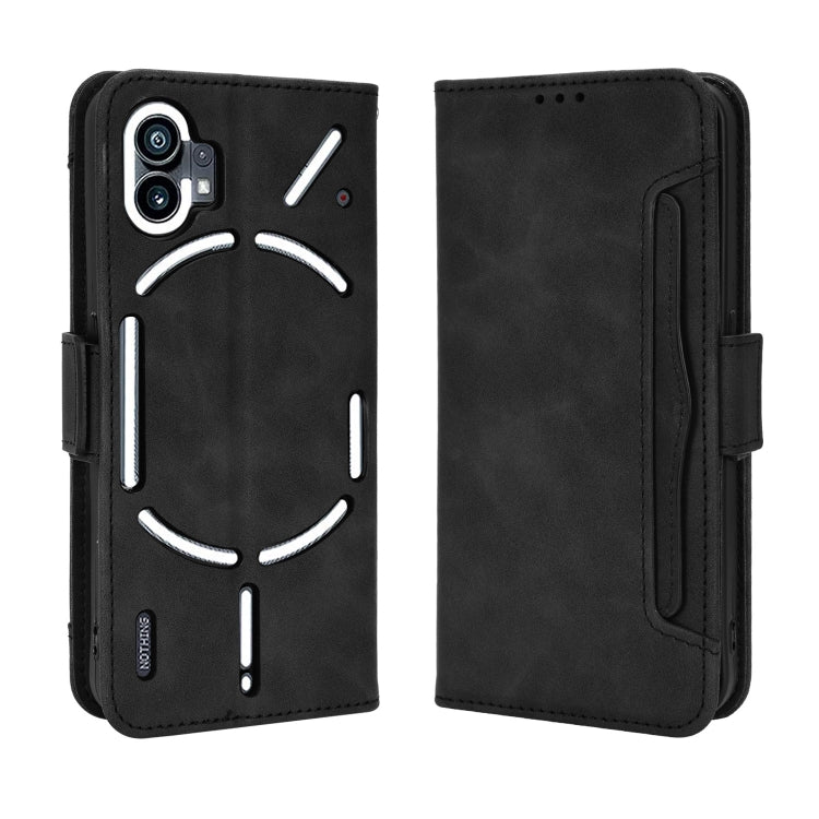 For Nothing Phone 1 Skin Feel Calf Texture Card Slots Leather Phone Case(Black) - Nothing Cases by buy2fix | Online Shopping UK | buy2fix