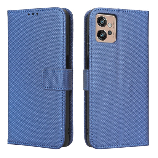 For Motorola Moto G32 Diamond Texture Leather Phone Case(Blue) - Infinix Cases by buy2fix | Online Shopping UK | buy2fix