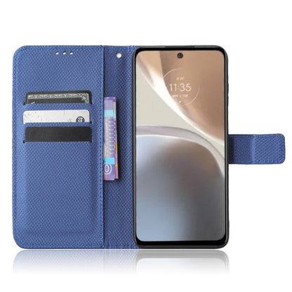 For Motorola Moto G32 Diamond Texture Leather Phone Case(Blue) - Infinix Cases by buy2fix | Online Shopping UK | buy2fix