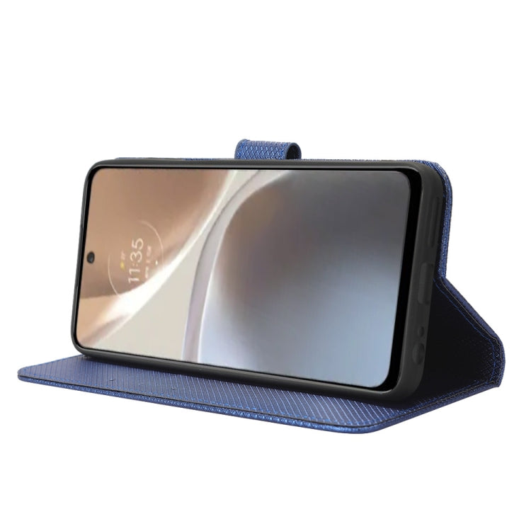 For Motorola Moto G32 Diamond Texture Leather Phone Case(Blue) - Infinix Cases by buy2fix | Online Shopping UK | buy2fix