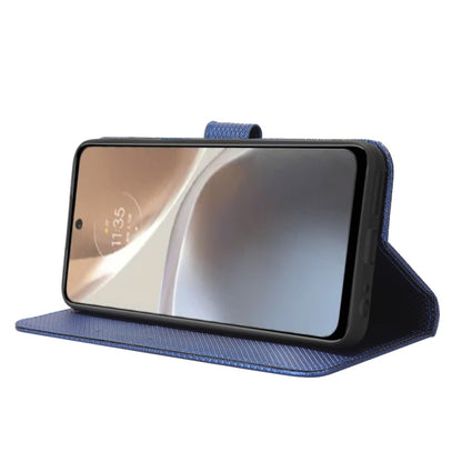 For Motorola Moto G32 Diamond Texture Leather Phone Case(Blue) - Infinix Cases by buy2fix | Online Shopping UK | buy2fix