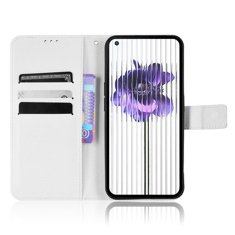 For Nothing Phone 1 Diamond Texture Leather Phone Case(White) - Nothing Cases by buy2fix | Online Shopping UK | buy2fix