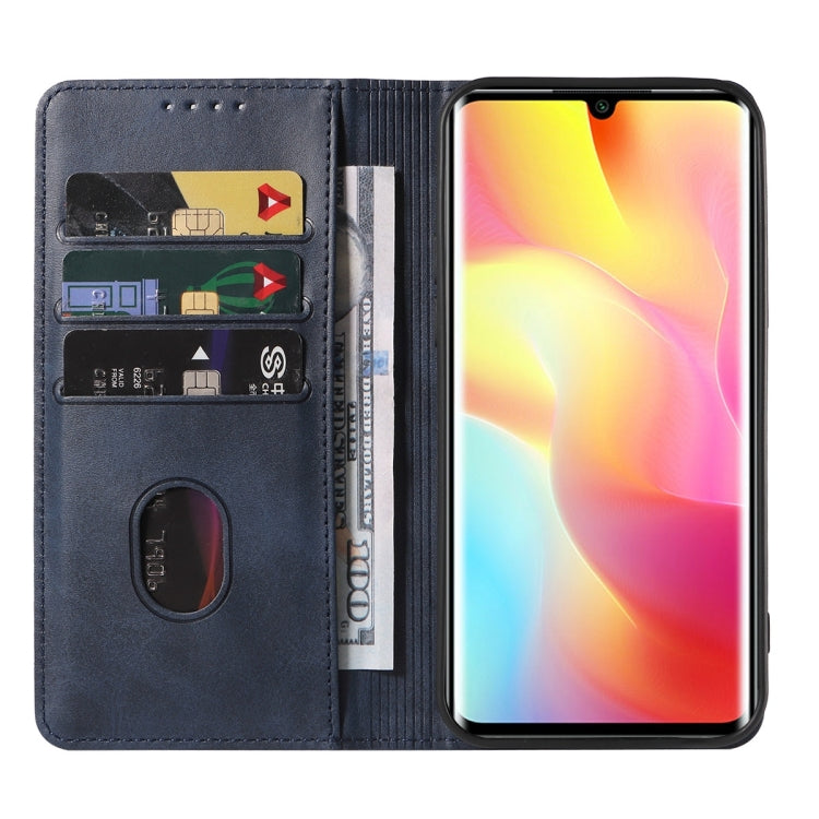 For Xiaomi Mi Note 10 Lite Magnetic Closure Leather Phone Case(Blue) - Xiaomi Cases by buy2fix | Online Shopping UK | buy2fix