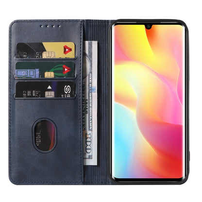 For Xiaomi Mi Note 10 Lite Magnetic Closure Leather Phone Case(Blue) - Xiaomi Cases by buy2fix | Online Shopping UK | buy2fix