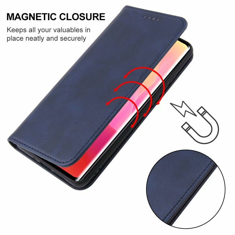 For Xiaomi Mi Note 10 Lite Magnetic Closure Leather Phone Case(Blue) - Xiaomi Cases by buy2fix | Online Shopping UK | buy2fix