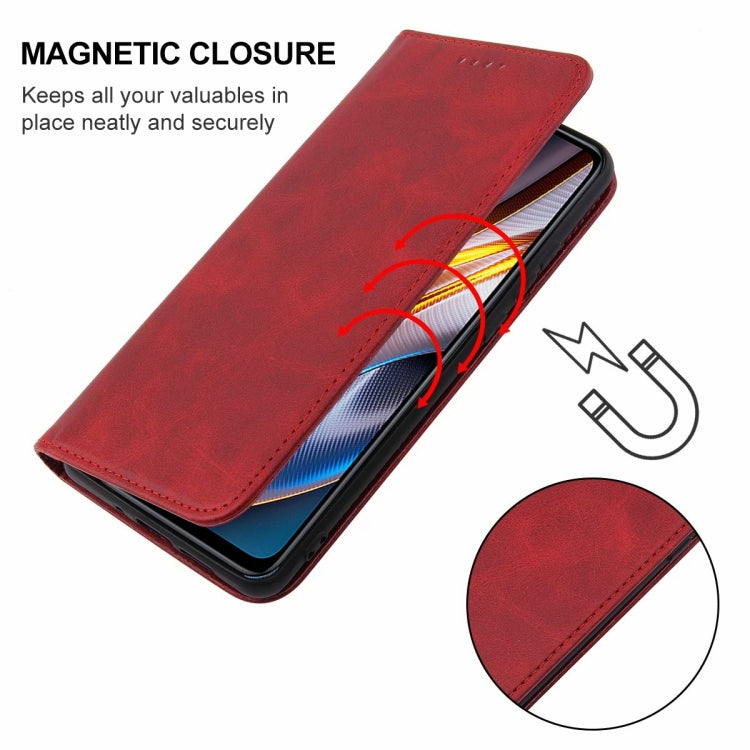 For Xiaomi Poco X4 GT Magnetic Closure Leather Phone Case(Red) by buy2fix