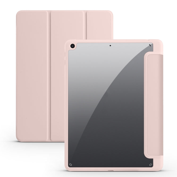 Acrylic 3-folding Smart Leather Tablet Case For iPad 9.7 2018/2017(Pink) - iPad 9.7 (2018) & (2017) Cases by buy2fix | Online Shopping UK | buy2fix