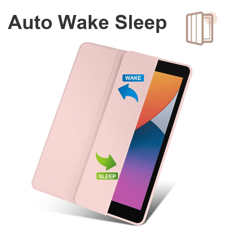 Acrylic 3-folding Smart Leather Tablet Case For iPad 9.7 2018/2017(Pink) - iPad 9.7 (2018) & (2017) Cases by buy2fix | Online Shopping UK | buy2fix