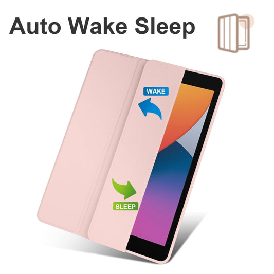 Acrylic 3-folding Smart Leather Tablet Case For iPad 9.7 2018/2017(Pink) - iPad 9.7 (2018) & (2017) Cases by buy2fix | Online Shopping UK | buy2fix