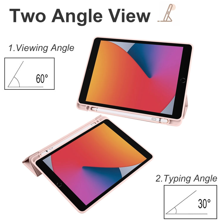 Acrylic 3-folding Smart Leather Tablet Case For iPad 9.7 2018/2017(Pink) - iPad 9.7 (2018) & (2017) Cases by buy2fix | Online Shopping UK | buy2fix