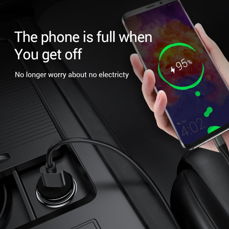 SY-681 Cigarette Lighter Conversion Plug Multi-function USB Car Fast Charger(Black) - Car Charger by buy2fix | Online Shopping UK | buy2fix