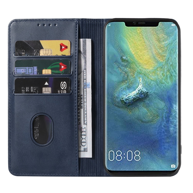 For Huawei Mate 20 Pro Magnetic Closure Leather Phone Case(Blue) - Huawei Cases by buy2fix | Online Shopping UK | buy2fix