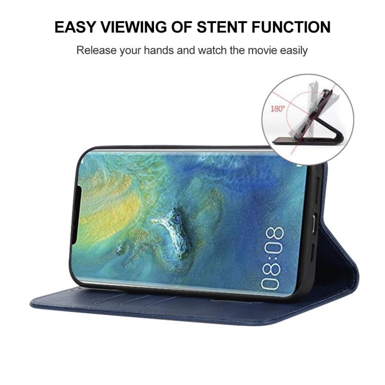 For Huawei Mate 20 Pro Magnetic Closure Leather Phone Case(Blue) - Huawei Cases by buy2fix | Online Shopping UK | buy2fix