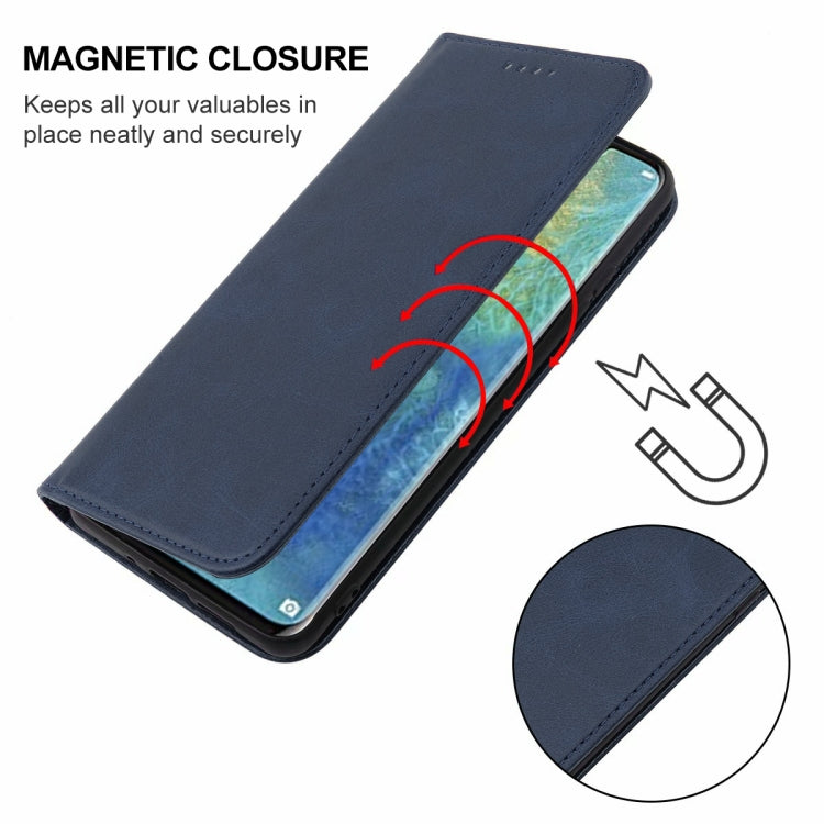 For Huawei Mate 20 Pro Magnetic Closure Leather Phone Case(Blue) - Huawei Cases by buy2fix | Online Shopping UK | buy2fix